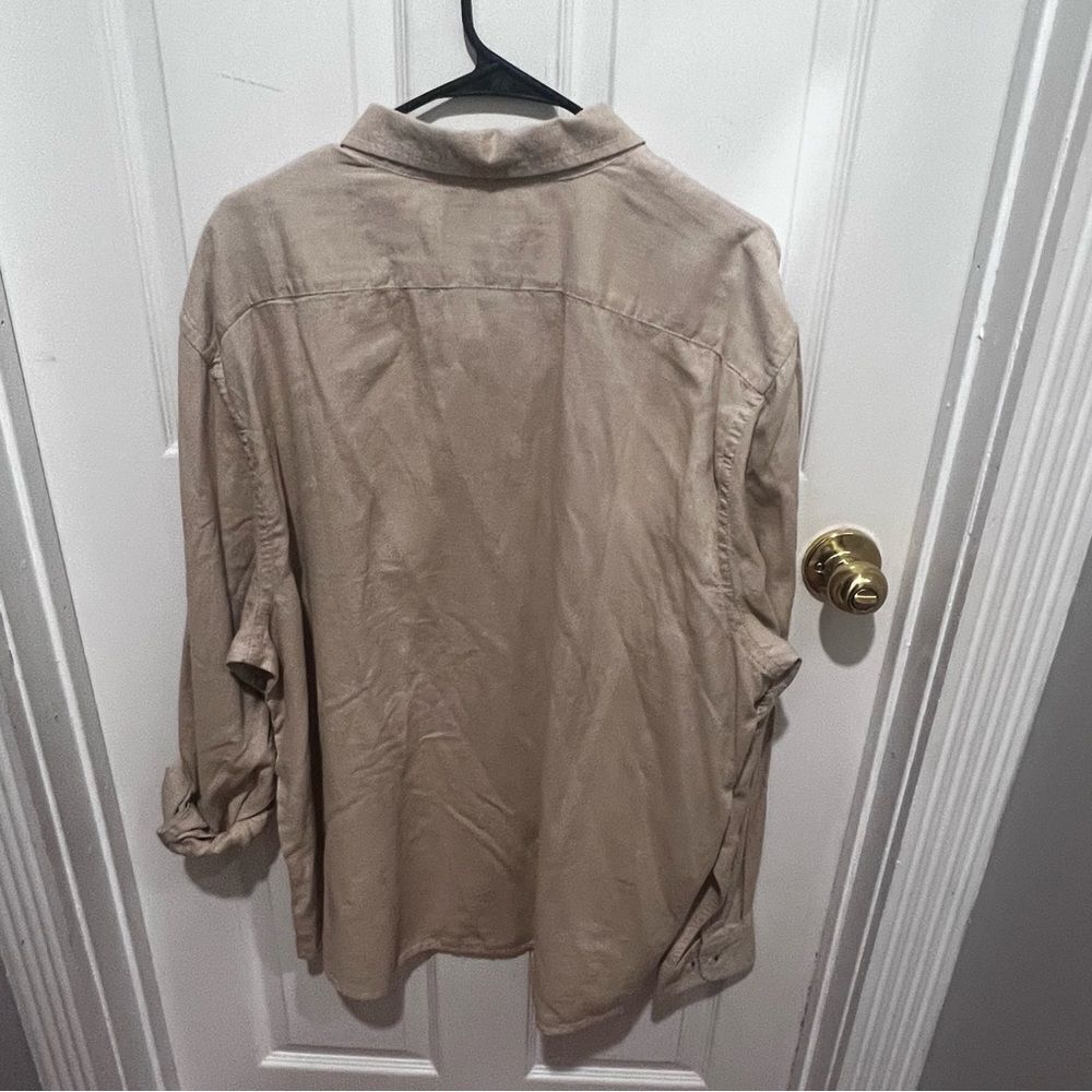 NWT Men's banana republic button down long sleeve collard shirt xxl untucked fit - Picture 7 of 8